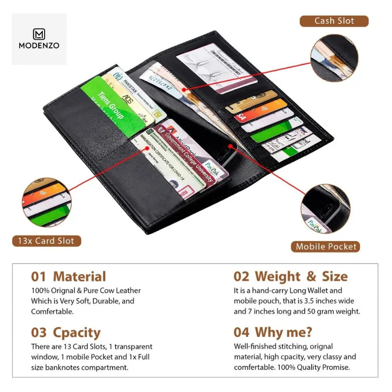 Modenzo Classic Long Wallet