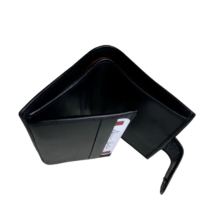 Premium Leather Wallet Trifold megnetic snap Slim and Smart Wallet Easily Adjust In Pocket