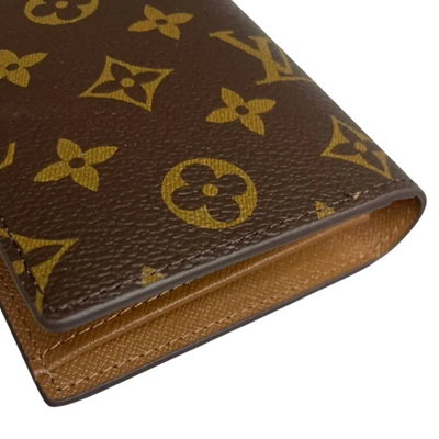 LV Monogram Brown Flower Long Wallet