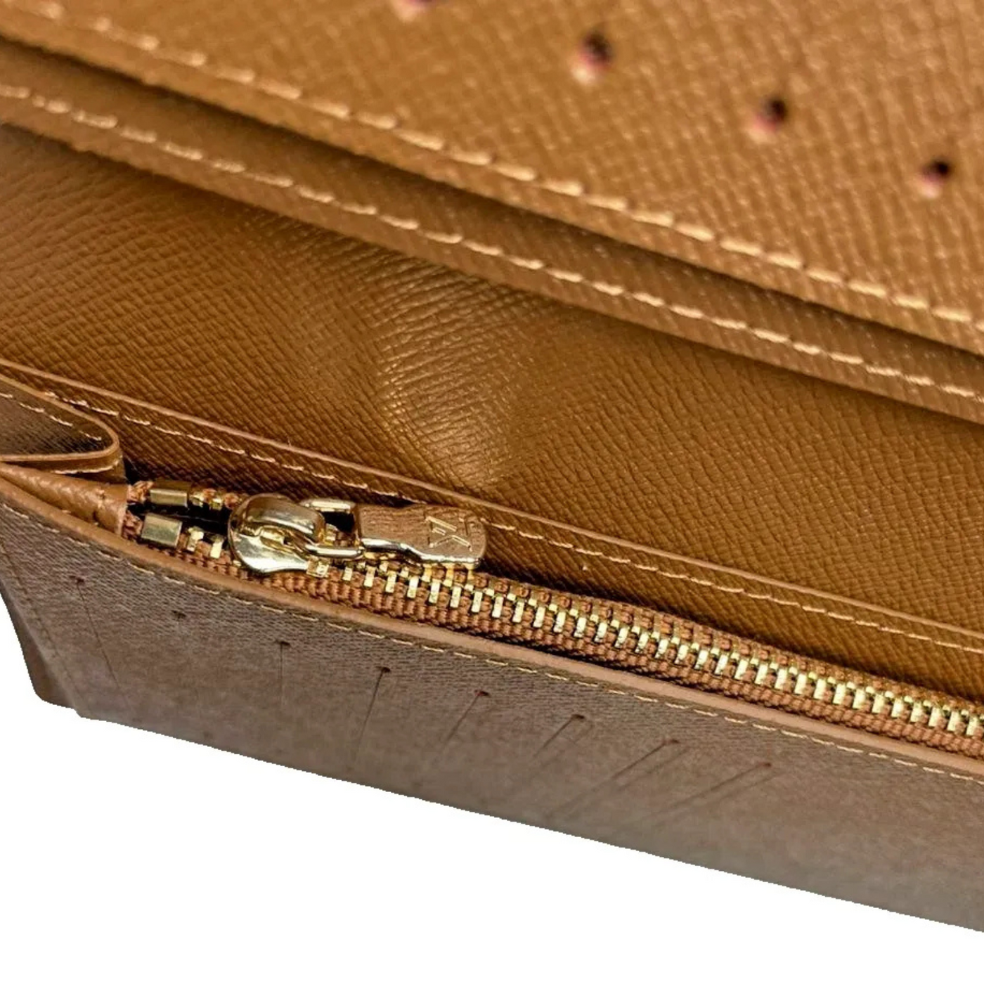 LV Monogram Brown Flower Long Wallet